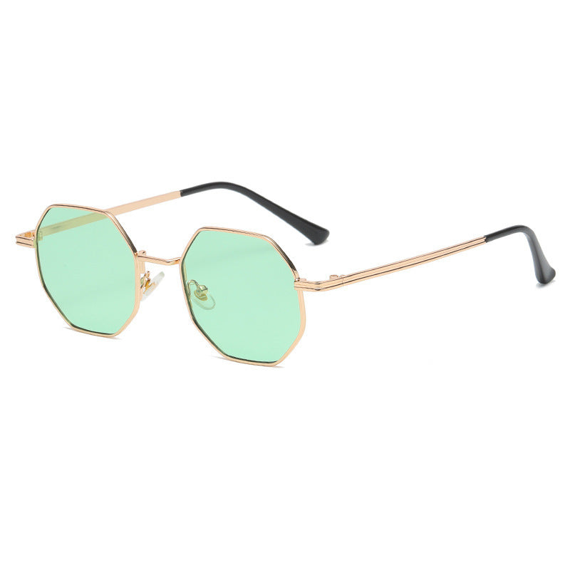 Timeless Vintage Polygon Metal Sunglasses