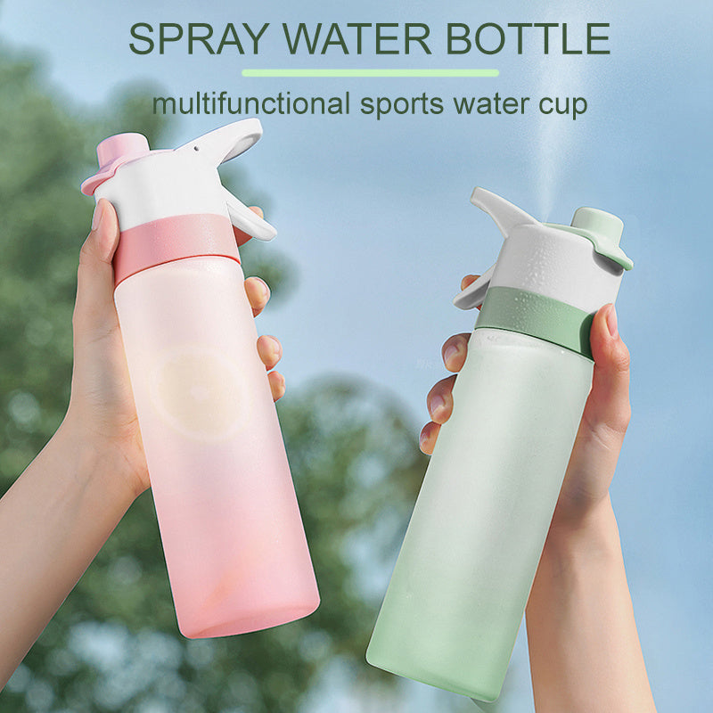 Stay Hydrated Anywhere: Leakproof Spray Water Bottle with Convenient Handle Strap