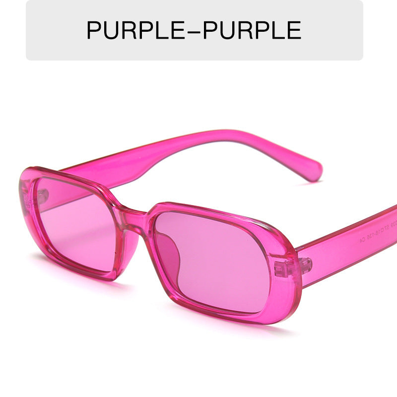 Vintage Vibes: Candy Color Retro Small Frame Sunglasses for Women