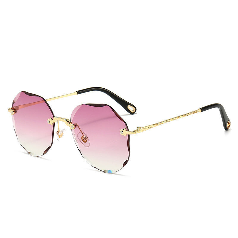 Chic Rimless Sunglasses for Women: Lightweight, Durable, and UV Protected