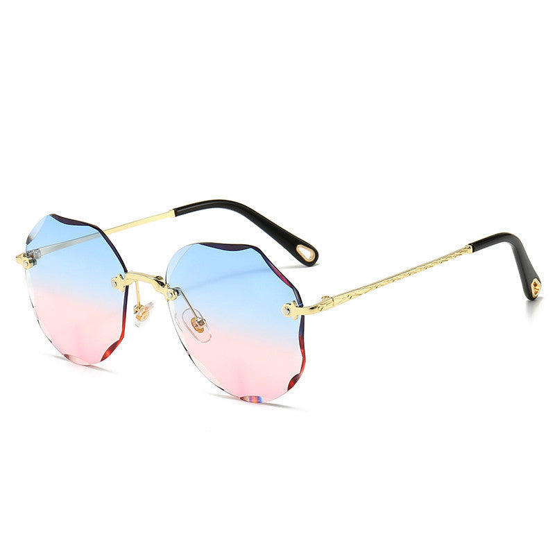 Chic Rimless Sunglasses for Women: Lightweight, Durable, and UV Protected