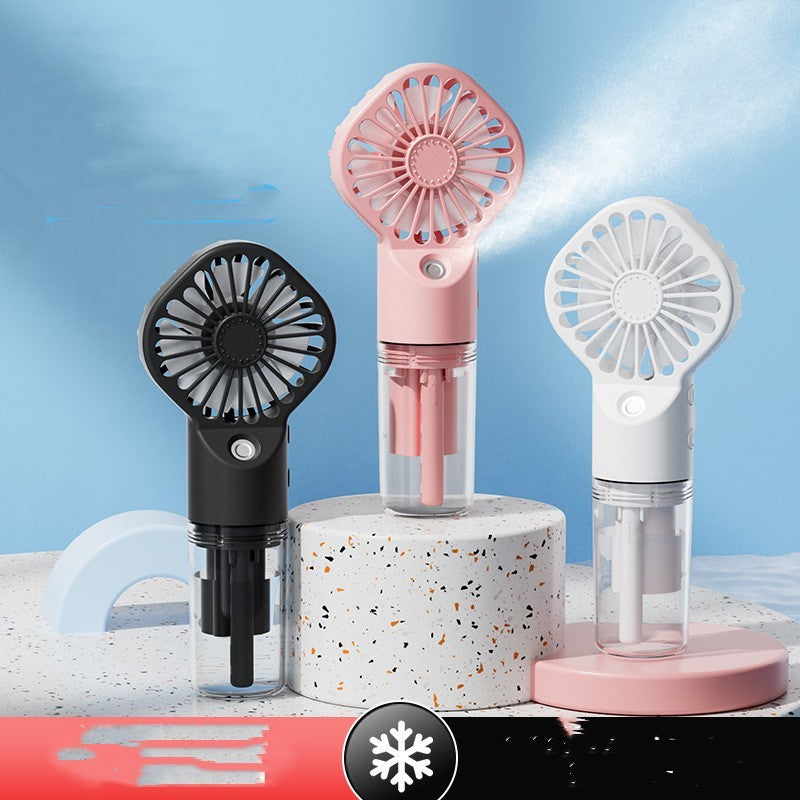 Ultimate Cooling: Strong Power Spray Humidification Small Fan with Nano Ice Fog