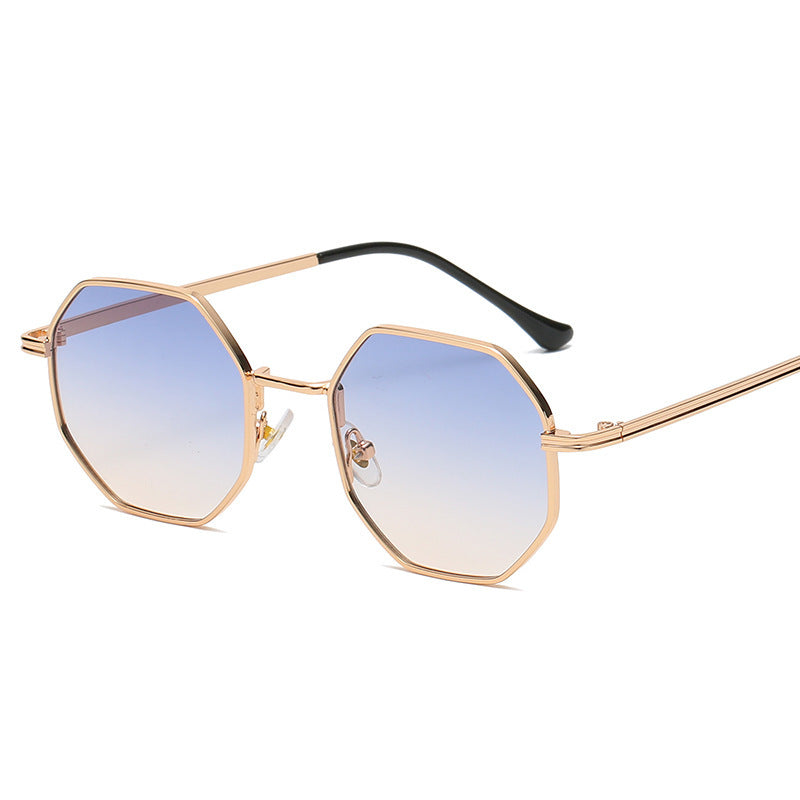 Timeless Vintage Polygon Metal Sunglasses