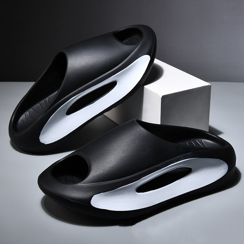 Stay Stylish and Comfortable: Breathable Hollow Peep Toe Slippers for Men and Women!