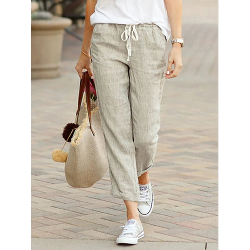 Elevate Your Summer Style: Trendy Low Waist Cotton Women's Pants