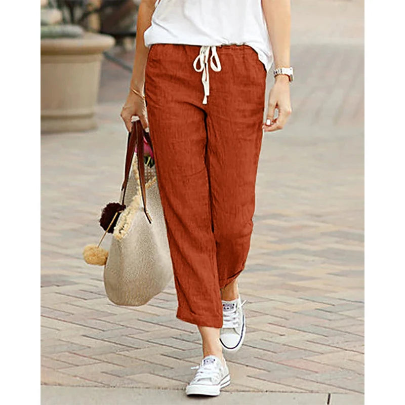 Elevate Your Summer Style: Trendy Low Waist Cotton Women's Pants