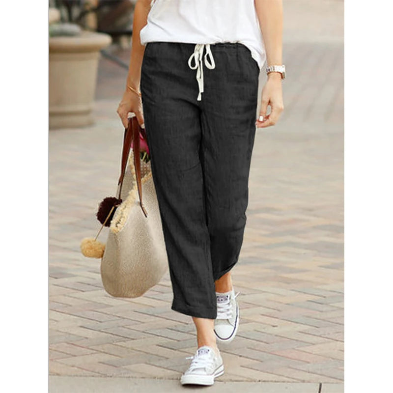 Elevate Your Summer Style: Trendy Low Waist Cotton Women's Pants