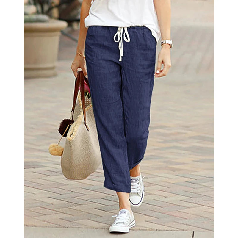 Elevate Your Summer Style: Trendy Low Waist Cotton Women's Pants