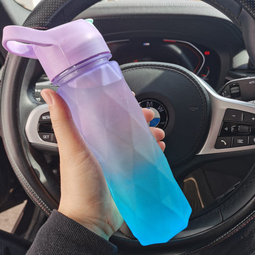 Stay Hydrated Anywhere: Leakproof Spray Water Bottle with Convenient Handle Strap