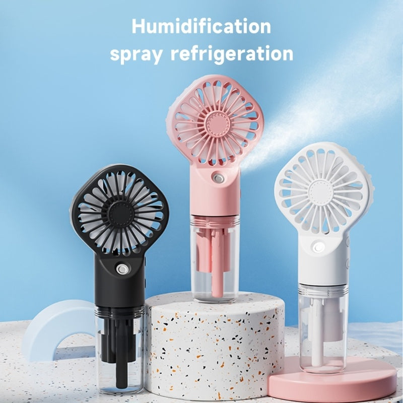 Ultimate Cooling: Strong Power Spray Humidification Small Fan with Nano Ice Fog